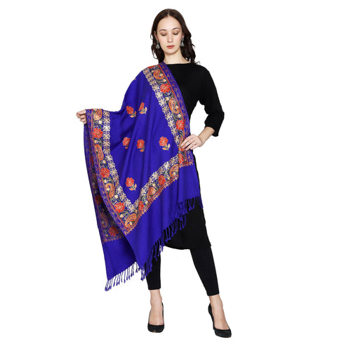 Women's Aari Embroidered Wool Stole